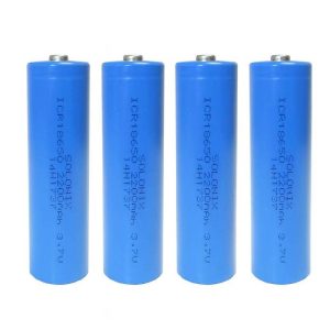 پک 4 عددی باتری لیتیوم یون 3.7 ولت قابل شارژ سولونیکس مدل ICR 18650 ظرفیت 2200 میلی آمپر