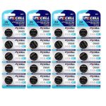 پک 20 عددی باتری سکه ای پی‌کی سل مدل CR2025 3V Lithium Manganese
