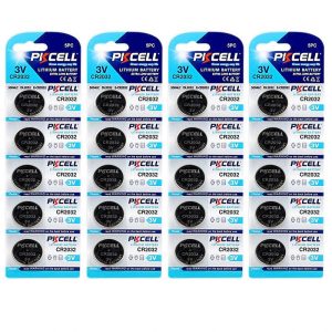 پک 20 عددی باتری سکه ای پی‌کی سل مدل CR2032 3V Lithium Manganese