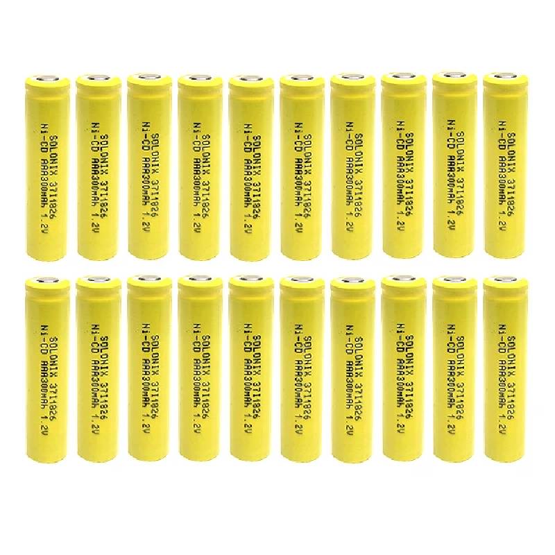 باتری نیم قلمی قابل شارژ سولونیکس مدل صنعتی 300mAh سرتخت