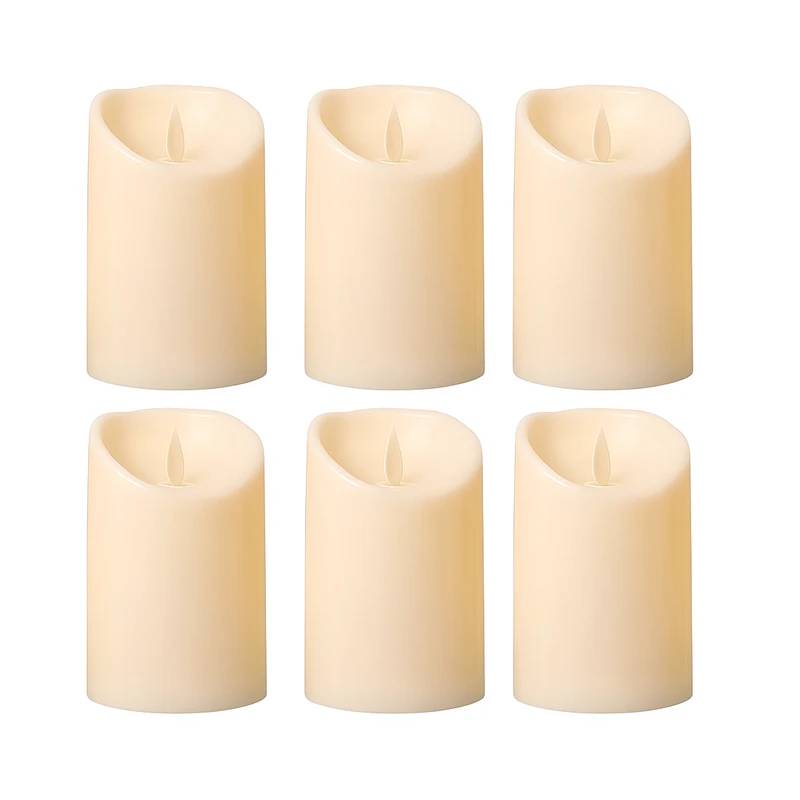پک 6 عددی شمع ال ای دی مدل متحرک کد 10