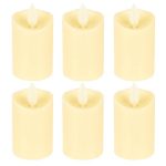 پک 6 عددی شمع ال ای دی مدل شعله متحرک کد 07