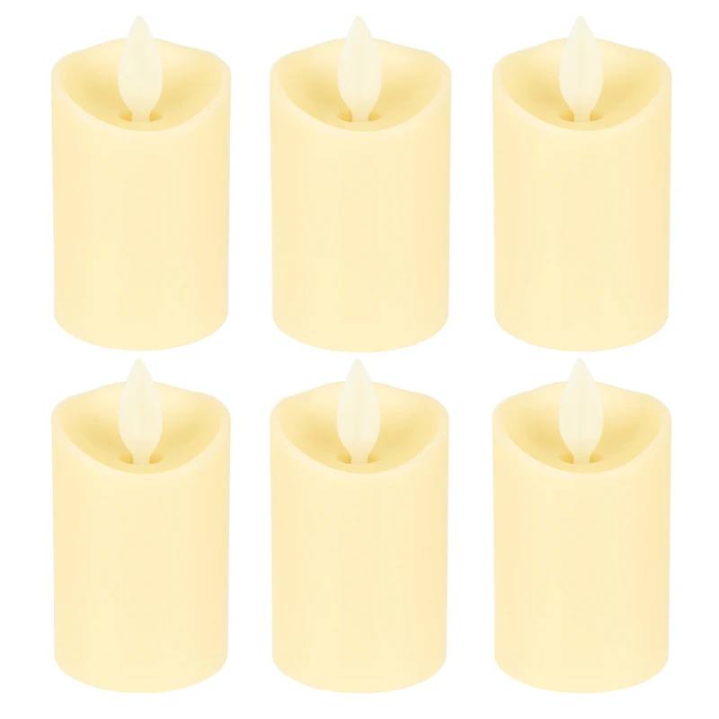 پک 6 عددی شمع ال ای دی مدل شعله متحرک کد 07