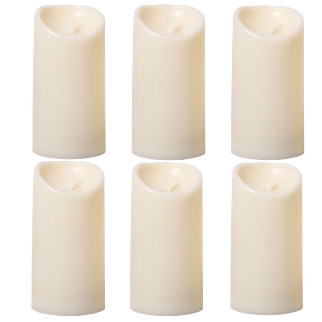 پک 6 عددی شمع ال ای دی مدل شعله متحرک کد 15