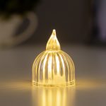 شمع LED مدل کریستالی شفاف طرح SUN ارزان