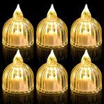 قیمت شمع LED مدل کریستالی شفاف طرح SUN