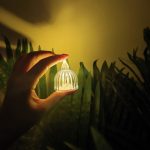 شمع ال ای دی مدل کریستالی شفاف طرح SUN