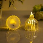 شمع ال ای دی مدل کریستالی شفاف ارزان