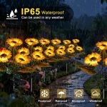 چراغ خورشیدی سولونیکس مدل گل آفتابگردان ارزان