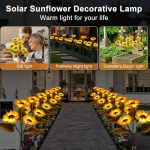 چراغ خورشیدی مدل گل آفتابگردان