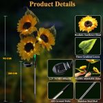 قیمت چراغ خورشیدی مدل گل آفتابگردان