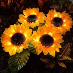 چراغ خورشیدی باغی سولونیکس مدل گل آفتابگردان