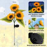 خرید چراغ خورشیدی باغی سولونیکس مدل گل آفتابگردان